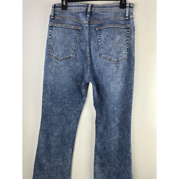 Rag & Bone Casey High Rise Flared Leg Jeans in Pebbles Wash Women's Size 31 - Picture 7 of 10